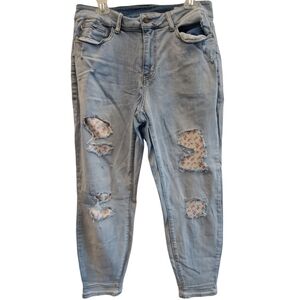 Judy Blue Stylish Distressed Light Blue Jeans for Women Size 16 W